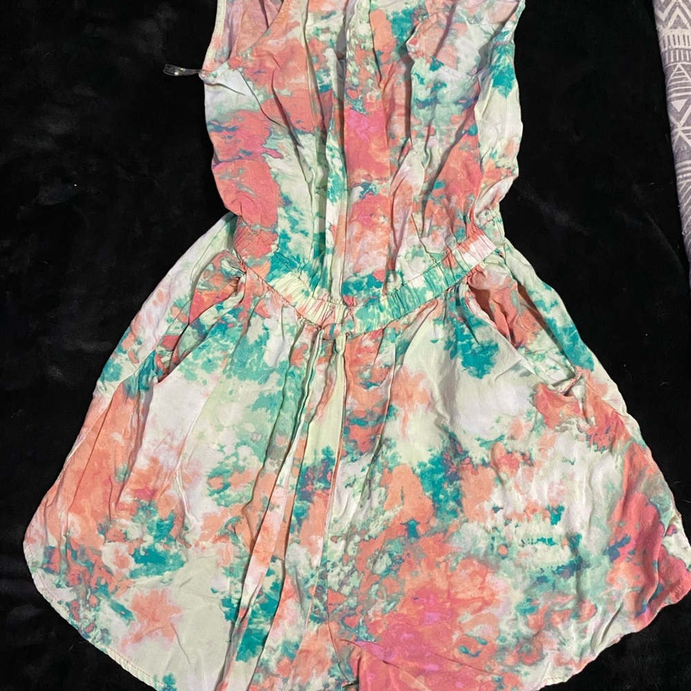 Colorful Tie-Dye Sleeveless Romper